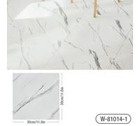 Autocollant de sol en carrelage de marbre épais imitation imperméable en PVC auto-adhésif pour salon, toilettes, cuisine, décoration murale~000884