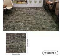 Autocollant de sol en carrelage de marbre épais imitation imperméable en PVC auto-adhésif pour salon, toilettes, cuisine, décoration murale~000880