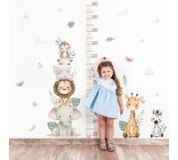 Autocollant de tableau de croissance pour enfants, règle de hauteur d'animaux de Safari dans la Jungle, autocollants muraux amovibles pour chambre d'enfant, bébés et enfants BR3872MBR62161