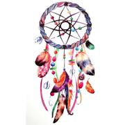 Autocollant De Tatouages temporaires Attrape-rêves, Imperméable Et Durable(J)