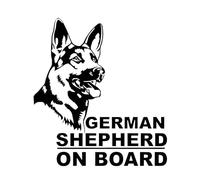 Autocollant de voiture 15 cm noir berger allemand autocollant noir berger allemand sur planche autocollants de voiture animaux de compagnie chien autocollant imperméable pare-chocs vitre arrière décor