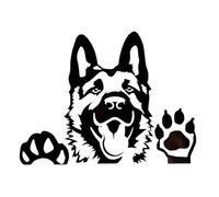 Autocollant de Voiture Berger Allemand - 18 cm, Noir, Imperméable pour Pare-Chocs et Vitre Arrière - Décor Animal de Compagnie Chien