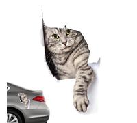 Autocollant De Voiture Chat 3D,Autocollants De Voiture Chat - Simulation 3D de rayures de chat mignon pour couvrir l'autocollant du corps,Accessoires de décoration automobile, autocollant mural d'anim