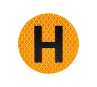 Autocollant de voiture conducteur magnétique - PVC Badge Rond 6cm 2.36in | Autocolant de voiture H Sign avec aimant puissant, identification du véhicule, marquage de | Autocollant magnétique a