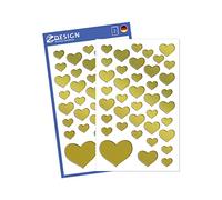ZDesign Sticker CREATIVE 'Coeurs', doré