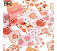 Autocollant Décoratif En Papier Fruit Pêche, Étiquette Scrapbooking, Mignon Kawaii, Pour Journal Intime, Papeterie Fournitures Scolaires, Diy Bricolage, 46 Feuilles
