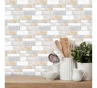 Autocollant effet carrelage mural pour décoration intérieure, dosseret auto-adhésif, carreaux autocollants pour salon, cuisine, salle de bain (UB011, 27pcs)