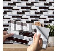 Autocollant effet carrelage mural pour décoration intérieure, dosseret auto-adhésif, carreaux autocollants pour salon, cuisine, salle de bain (UB010, 27pcs)