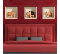 Autocollant éléphant avec effet 3D, 40 x 120 cm