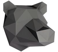 Autocollant en origami 3D représentant un ours noir de profil, 70 x 70 cm