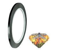 Autocollant en PET Noir pour Vitrail Fournitures pour Vitraux au Plomb pour Peinture sur Verre de Fenêtre Galerie (3 mm 250 Pieds)