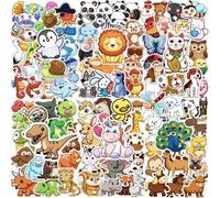 Autocollant Enfant 300 Pcs Stickers Animaux, Style Animaux Kawaii Jolie, Gommettes Enfants 3 4 5 Ans, Vinyle Autocollant Imperméable, Stickers pour Scrapbooking Journal Gourde Ordinateur Portable etc
