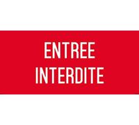 Autocollant Entrée Interdite 200 x 100 mm - UTTSCHEID | Signalétique d’Interdiction - Vinyle Adhésif Waterproof - Intérieur et Extérieur