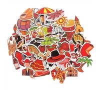 Autocollant Espagne stickers de valise drapeau espagnol scrapbooking autocollants gommettes stikers voiture sticker scrapbooking autocollants voyage autocollant valise sticker voyage Spain