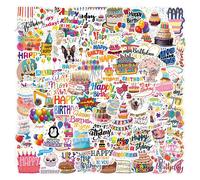 Autocollant joyeux anniversaire, 10/30/55/110 pièces, Graffiti de dessin animé, décoration pour bagages, carnet de notes, guitare, Scrapbook, autocollant étanche, jouet pour enfants 30 PCS