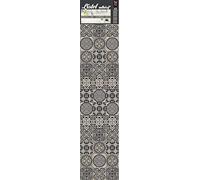 Autocollant Listel adhésif 5 cm X 180 cm, carreau de ciment gris et beige, déco pour murs et sols intérieurs.