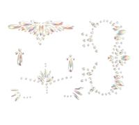 Autocollant Lumineux Visage, 3 Feuilles, Cristaux Décoratifs | Tatouages Phosphorescents, Maquillage Diy, sans Résidu, pour Mascarade et Soirées Halloween