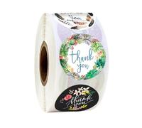 Autocollant Merci Floral Étiquette Adhésive Décorative, en Rouleau | Papier Cuivre, Forte Adhérence, Se Décolle Facilement, pour Maison, Meubles, Emballage et Garçon et Filles