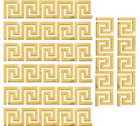Autocollant miroir doré amovible pour murs - 40 pièces de décoration murale acrylique autocollante