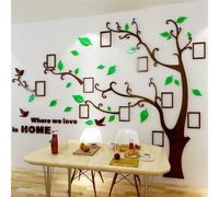 Autocollant mural 3D « Arbre » vert, grand format, à gauche