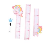 Autocollant Mural Amovible Courbe de Croissance Garçon et Filles Pvc Rose | Mesure de Taille, Motif Animaux Cartoon, pour Chambre Bébé et Murs Intérieurs, 1 Set