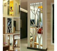 Autocollant mural arbre miroir 3D - Amovible - Acrylique