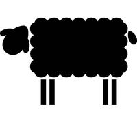 Autocollant mural ardoise – autocollant effaçable – MOUTON 2 – 90 x 145 cm