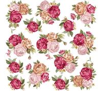 Autocollant mural – Bouquet de roses – Fond transparent – 120 x 120 cm