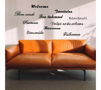 Autocollant mural de bienvenue Decords, modèle 040-076 – Dimensions : 259 × 109 cm, Couleur : Crème