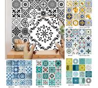Autocollant Mural de carrelage imperméable mat, 16 pièces/ensemble, décoration de la maison, papier peint pelable et collé, cuisine, salle de bains, garde-robe, sol, Art Mural en PVC MZ-8-220