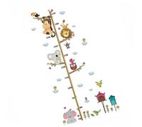 Autocollant Mural de Dessin Animé Éléphant Lionceau, Échelle | Pvc Amovible et Réutilisable, Chambre ou Salle de Bain, Décor Zoo pour Petits