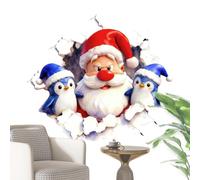 Autocollant mural de Noël 3D Décalcomanie 3D Créative et Amovible de Père | 40 x 39 cm décor de fenêtre qui Décoration de Fêtes pour Maison, Fenêtre, Porte