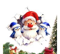 Autocollant mural de Noël 3D Décalcomanie 3D Créative et Amovible de Père | 40 x 39 cm décor de fenêtre qui Décoration de Fêtes pour Maison, Fenêtre, Porte