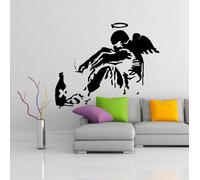 Autocollant mural Decords – Ange déchu, style street art, dimensions : 460 x 381 cm