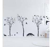 Autocollant mural Decords – Ensemble d'animaux de la forêt et de plantes, 500 x 279 cm