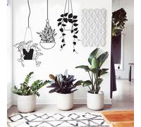 Autocollant mural Decords – plante tropical suspendue dans un panier, 279 cm