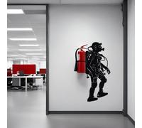 Autocollant mural Decords – Silhouette créative de plongeur, 239 x 114 cm