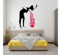 Autocollant mural Decords sur le thème du street art, avec motif cœur, modèle 034-045 – Dimensions : 259 × 196 cm, orientation : droite (image principale)
