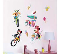 Autocollant mural dessin animé Disney Mickey Mouse Minnie Baby Sleep pour chambre d'enfant, décoration de papier peint, mignon, autocollant, DIY~1654
