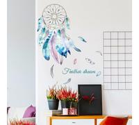 Autocollant Mural Dream Catcher, Sticker Plume Attrape Rêves, Sticker Muraux Attrape Reve, Amovible DIY De l'art pour Chambre, Le Salon, Domicile Décoration