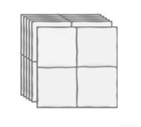 Autocollant mural en gel 3D imperméable pour armoires de cuisine Blanc 15,2 x 15,2 cm