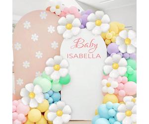 Autocollant mural en vinyle pour arche de ballons de révélation de genre, pancarte de fête Équipe Garçon ou Fille, décor de toile de fond photo Polychlorures de vinyle