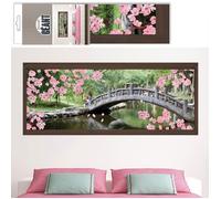 Autocollant mural jardin zen en trompe l'oeil