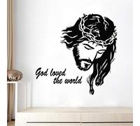 Autocollant Mural Jésus Christ Style Amovible Creative Sticker Mural Décoratif Mur Fenêtre Décoration Décoration Accessoires De Décoration