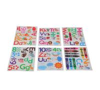 Autocollant Mural Lettres et Chiffres pour Garçon et Filles, Décor Chambre | Vinyle Amovible et Réutilisable, Couleurs Vives, pour Chambre, Crèche, Salle de Jeux, Apprentissage