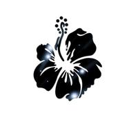 Autocollant Mural Miroir Fleur en Acrylique Noir Décoratif Moderne