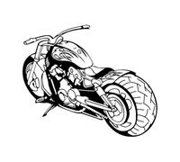 Autocollant mural moto Harley Davidson pour salle de jeux pour adolescents, autocollant mural rétro pour chambre à coucher, maison, grand format - 52 x 64 cm