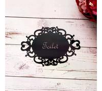 Autocollant mural ovale pour chambre à coucher, salle de bain, toilettes, porte, miroir, décoration d'intérieur, 14 x 10 cm~01514