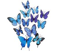 Autocollant Mural Papillon 12 pièces/Ensemble pour Extérieur, Terrasse, Balcon