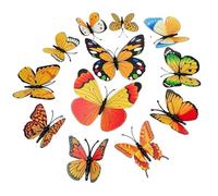 Autocollant Mural Papillon 12 pièces/Ensemble pour Extérieur, Terrasse, Balcon